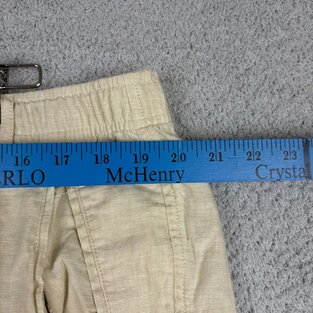 Club Room 100% Linen Pants Mens XL Beige Luxury Drawstring Elastic Waist Beach